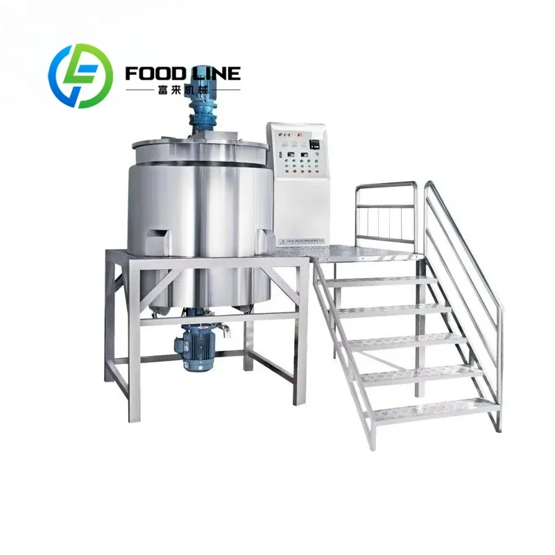 Vacuum Cosmetic Homogenizer Mixer with Pump and Motor 220V High Shear Emulsifying for Lotion Cream Production Customize