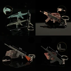 Arena Breakout AKS74U Model Keychains CF Gun FN FAL QBZ95 XM8 Cosplay Key Ring Halloween Party Costumes Accessories DIY Stuff