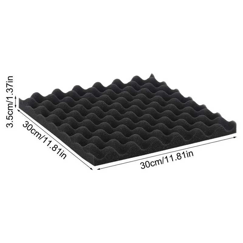 Sound Dampening Panels 12Pcs Acoustic Panels Self-Adhesive Panel 11.8 X 11.8 X 1.3 Inch High Density Sound Panels For Noise