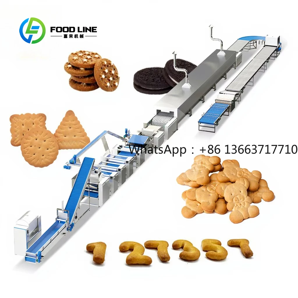 Customized New Full Automatic Biscuit Cookie and Cake Production Line with 304 Stainless Steel Customized Design For Business