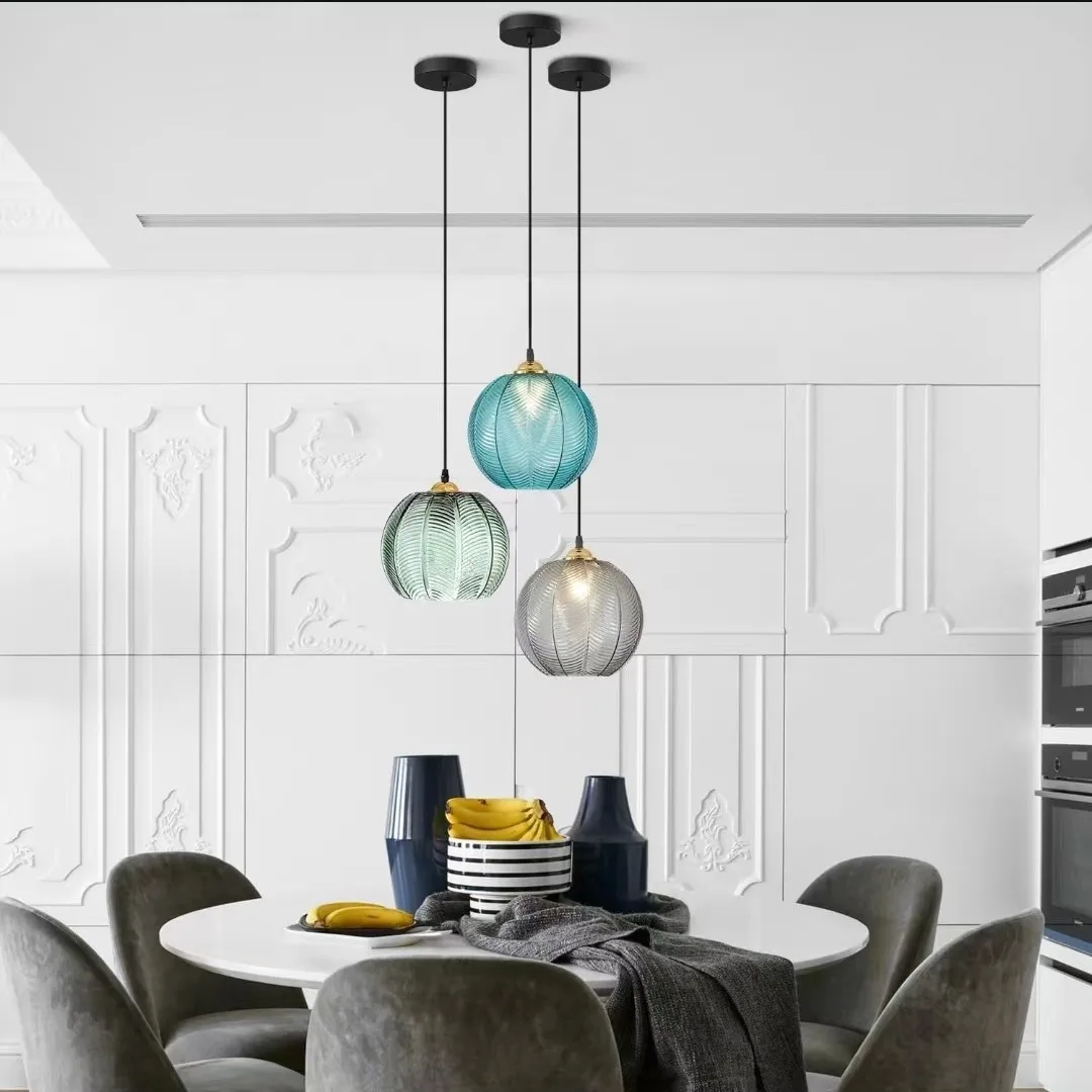 

Nordic Glass Pendant Light Green Leaf Pattern Lighting For Living Room Dining Room Hotel Study Bedroom Indoor Decorative Fixtur