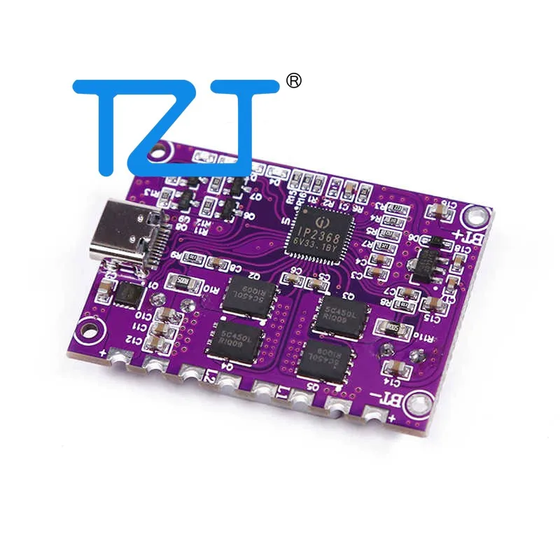 TZT IP2368 100W 2-Way Fast Charging Module Buck-boost Fast Charging Board (Motherboard) w/ Type-c Port