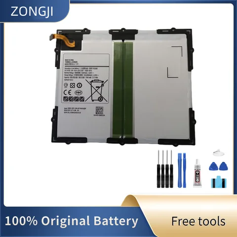 ZONGJI New Compatible Battery For Galaxy Tablet Tab A 10.1 2016 T580 SM-T585C T585 T580N EB-BT585ABE 7300mAh Batteries +Tool
