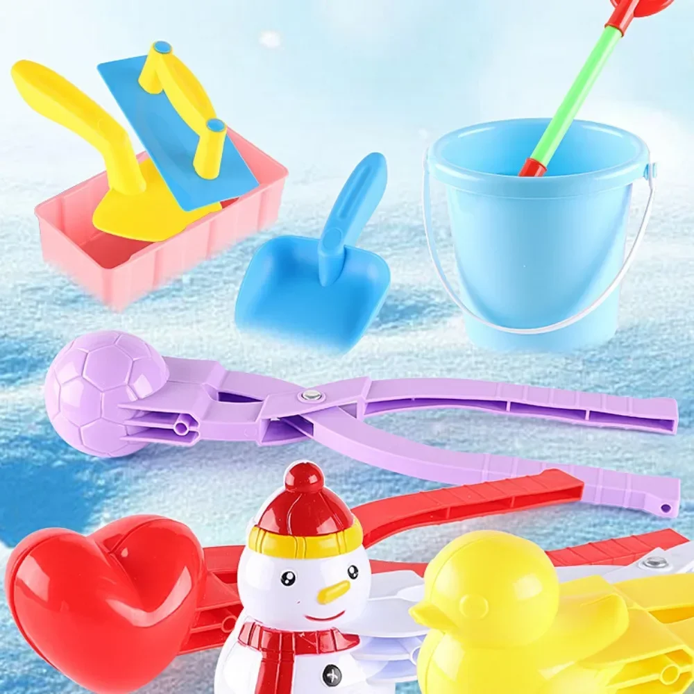 1pc Snowball Maker Clip Creative Heart Snowflake Duck Shape Snow Sand Mold Tool Winter Outdoor Fun & Sports Toy for Kids Adult