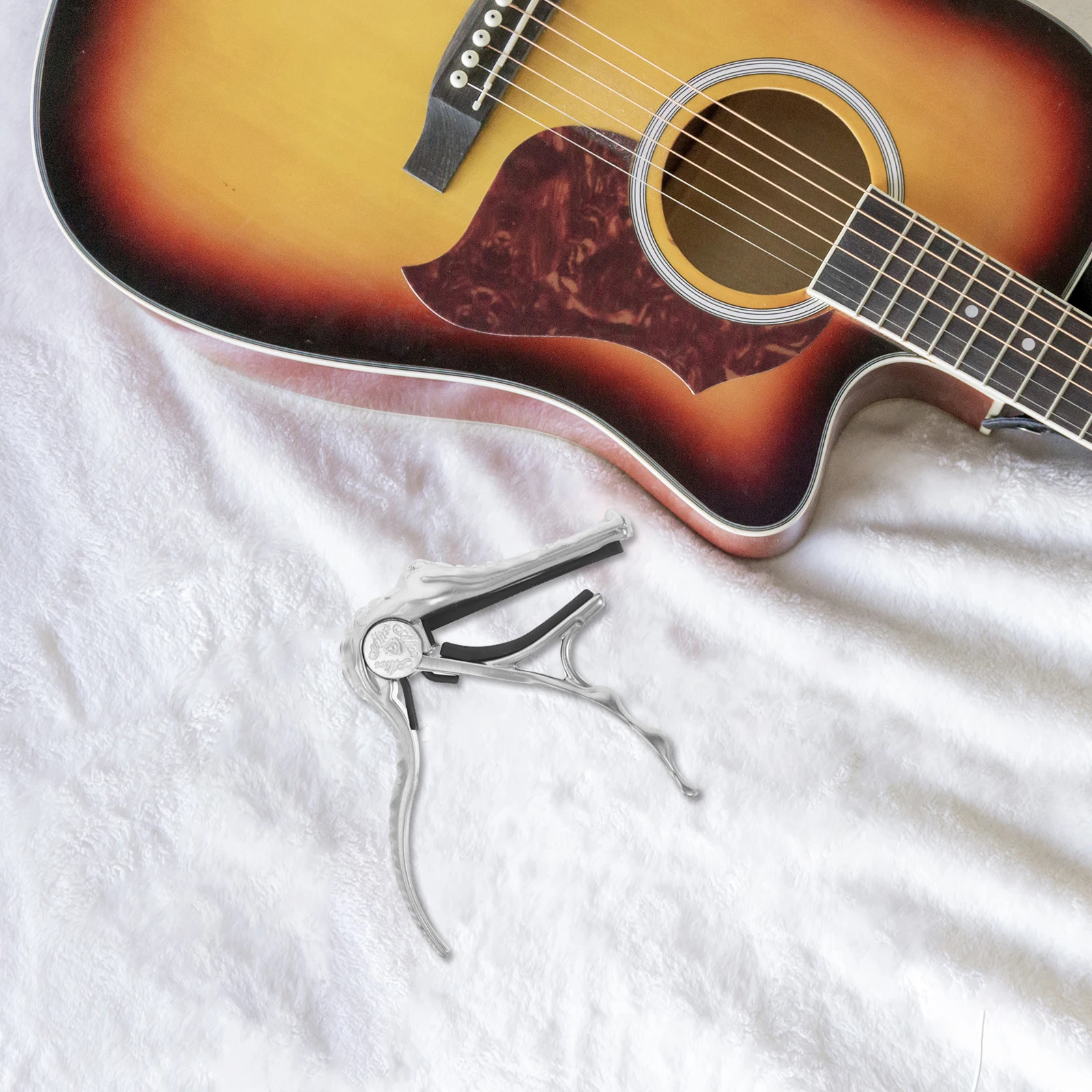 

Metal Guitar Capo For Acoustic Electric Folk Classical Ukulele Quick Tuning Adjustment Stable Durable Clip Clamp Accessory