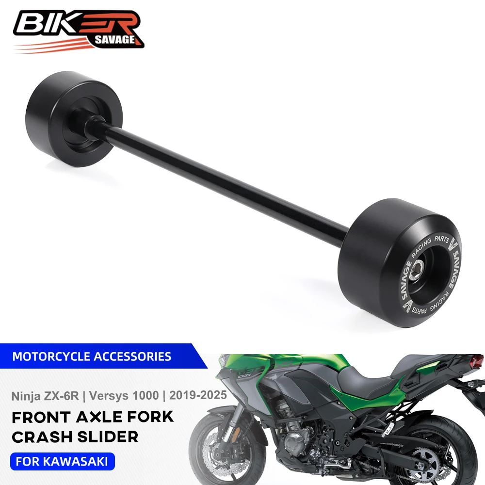 

For Kawasaki Versys 1000 2024 Wheel Axle Fork Crash Sliders Motorcycle Wheel Axle Slider Anti-Fall Protector ZX-6R ZX636 2019+