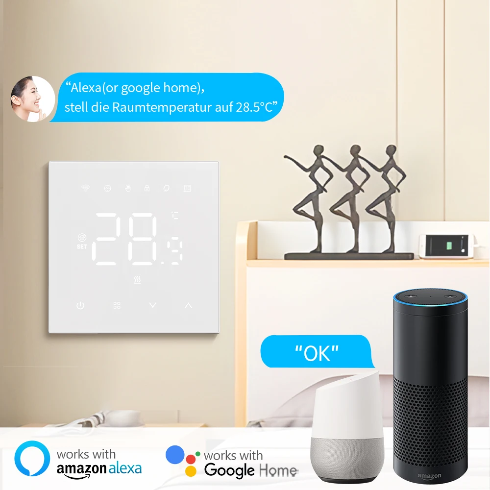 AVATTO Tuya WiFi Smart Thermostat, elektrische Heizung/Wasserheizung/Wassergaskessel, funktioniert mit Alexa Google Home – Detail 3