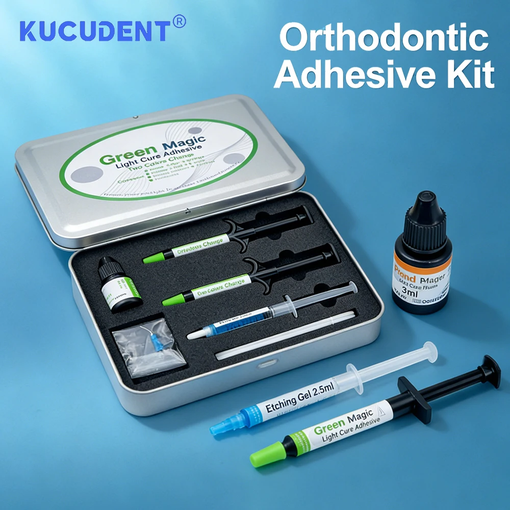 

Dental Orthodontic Light Curing Adhesive Green Glue For Bonding Brackets Paste Primer Etchant Acid Gel Direct Bonding System