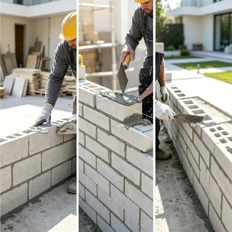   Masonry Alignment Pin Set Bricklayers Line Pins for Brickwork Layout, Wall Building, Fence Repair and Guide Tasks