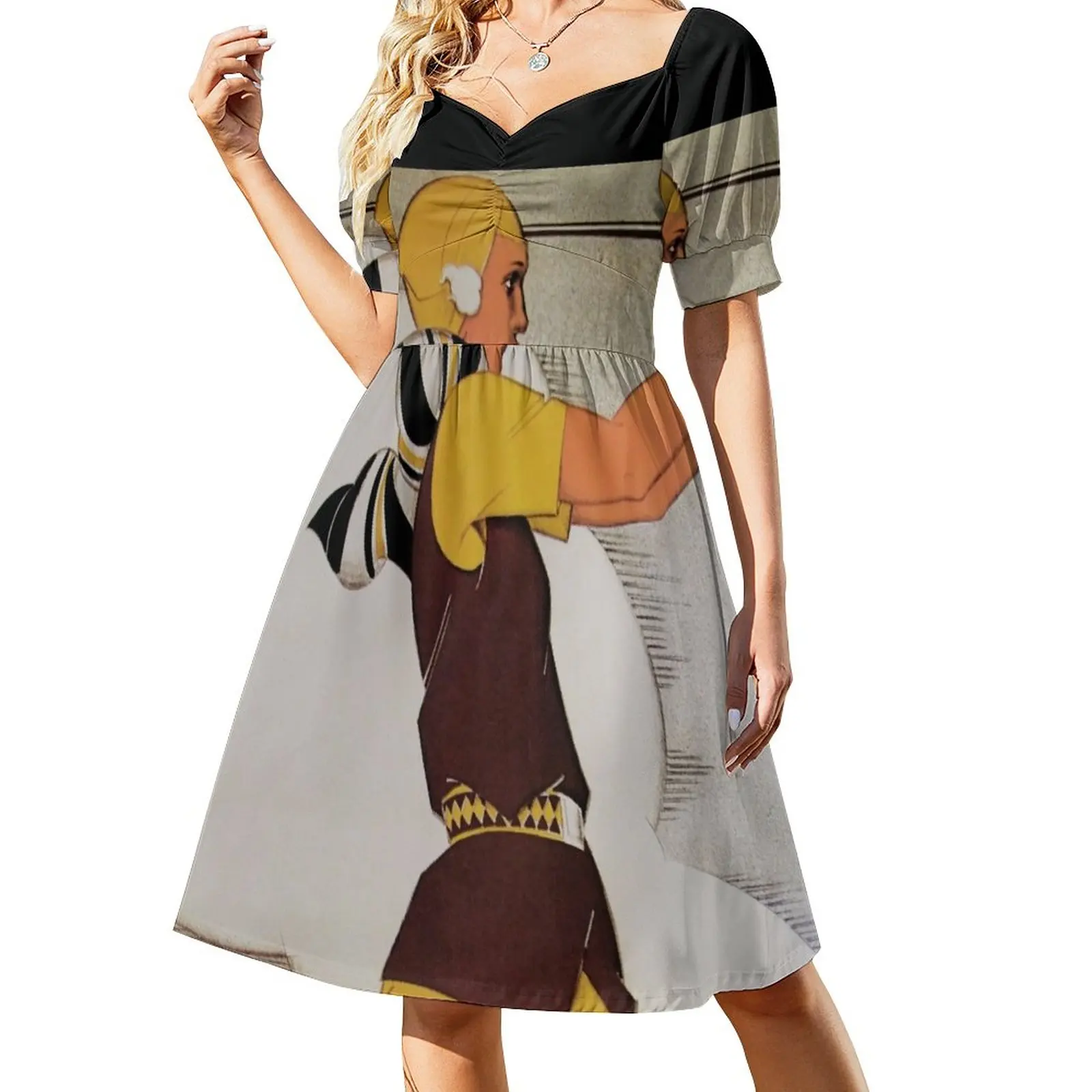 

Vintage French Art Deco Woman golfer, flapper woman golfing Sleeveless Dress Dress for girls luxury woman evening dress