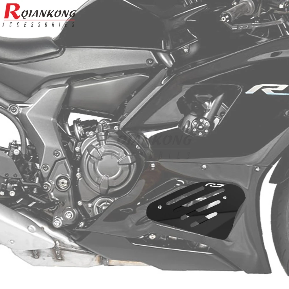For YAMAHA YZFR7 YZF R7 YZF-R7 Motorcycle Accessories Front Exhaust Pipe Muffler Protector Shield Cover 2021 2022 2023 2024 2025