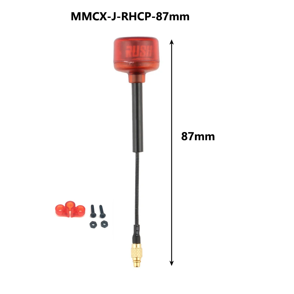 RUSHFPV Cherry FPV-antenne/VTX-antenne |   5.8G LHCP/RHCP |   lange afstand voor racemrone |   voor SMA/MMCX/UFL-connectoradapter - afbeelding 1