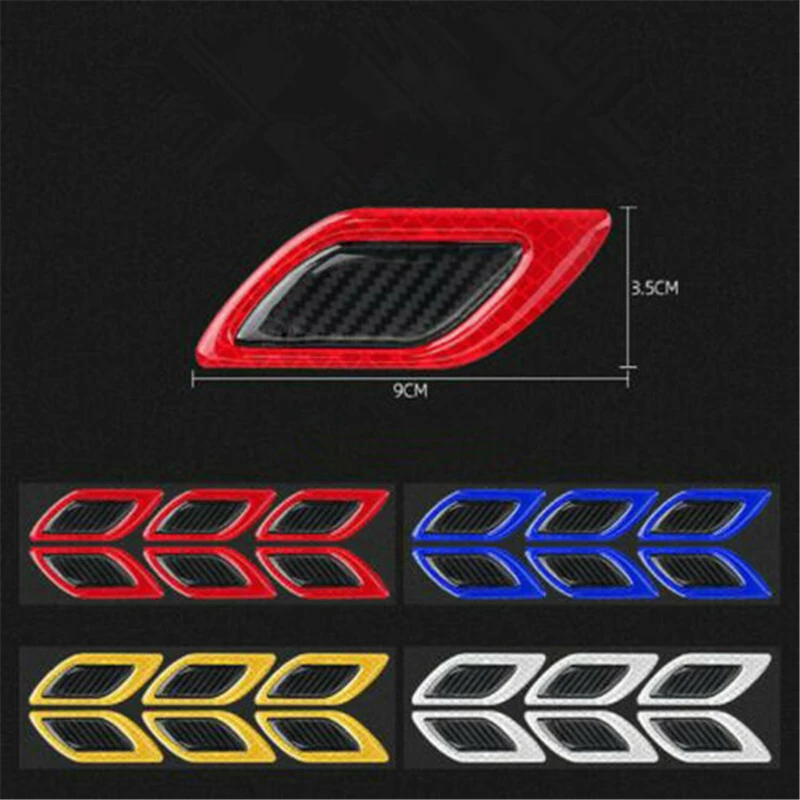 6pcs/Set Car Reflective Stickers Anti-Scratch Safety Warning Sticker for Moto Truck Auto Motor Exterior Decorative Accessories