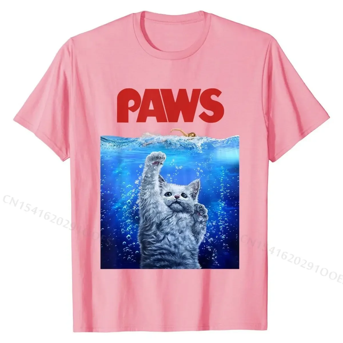 T-Shirt, White Siamese Cat Threat from the Deep Sea, PAWS Brand 3D Printed Top T-shirts Cotton Adult Tops T Shirt Europe