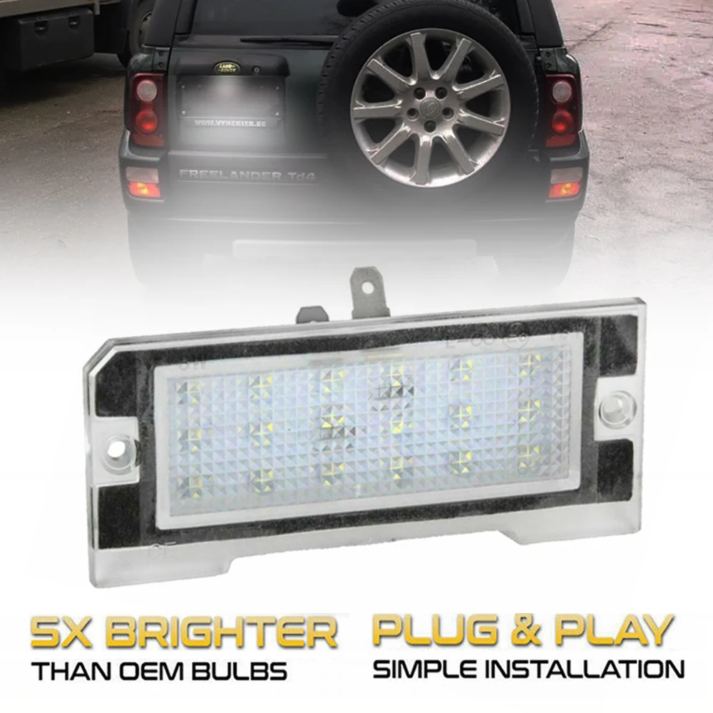 

For Land Rover Freelander 1 1998-2006 High Brightness White LED License Plate Light Number Plate Lamp