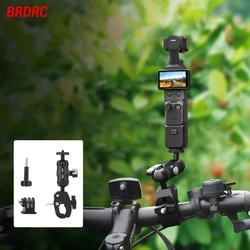 BRDRC Bike Motorcycle Handlebar Mount Riding Bracket For DJI Pocket 4 3/Insta360 X5/Gopro 13/Action 5 Pro Camera Accessoise
