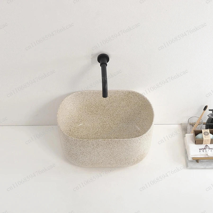Above Counter Ceramic Bathroom Sink Deep Container Washbasin
