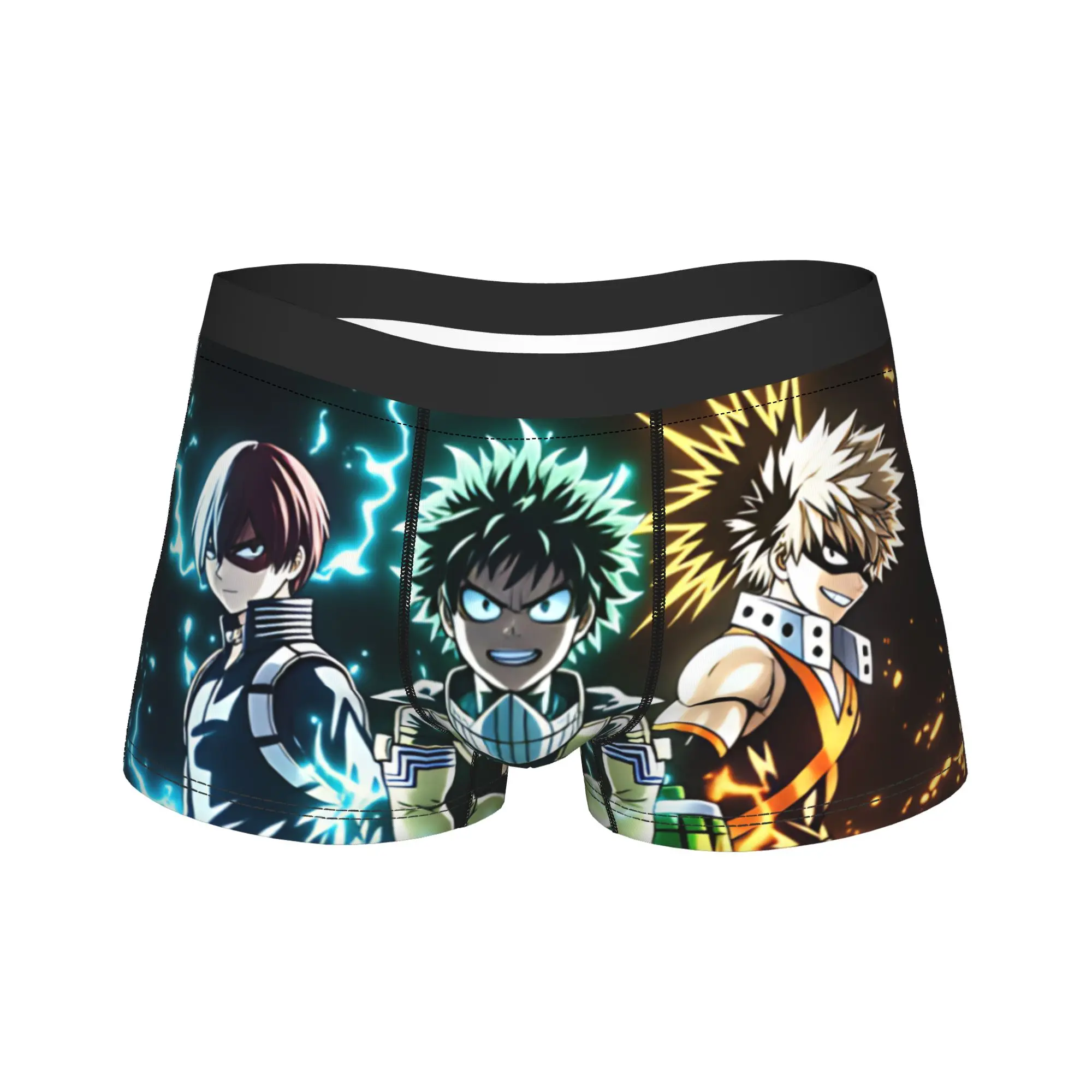 My Hero Academias   Underwear  Elastic Underpants Custom Shorts Briefs For Men Pouch Oversize Trunk