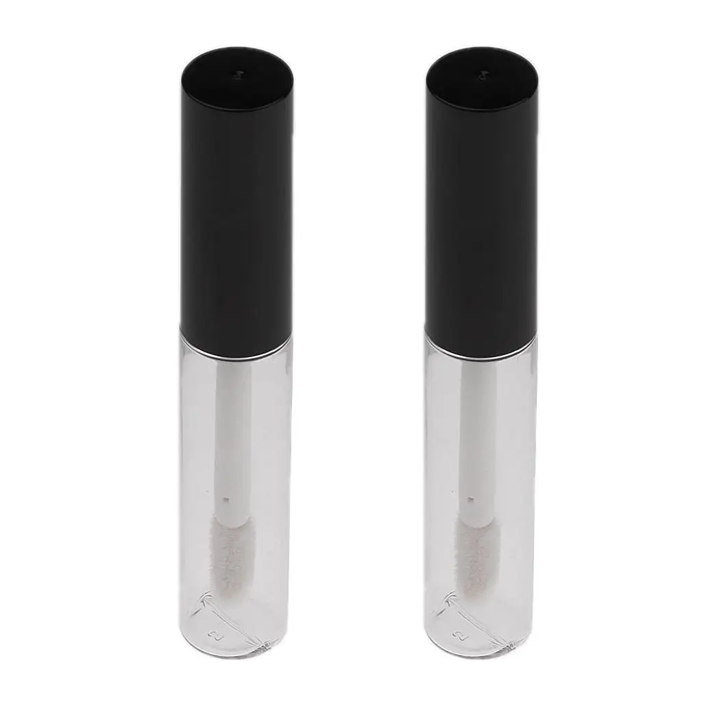 2pcs 4ml Plastic Empty Tube DIY Makeup Lip Balm Container Cap