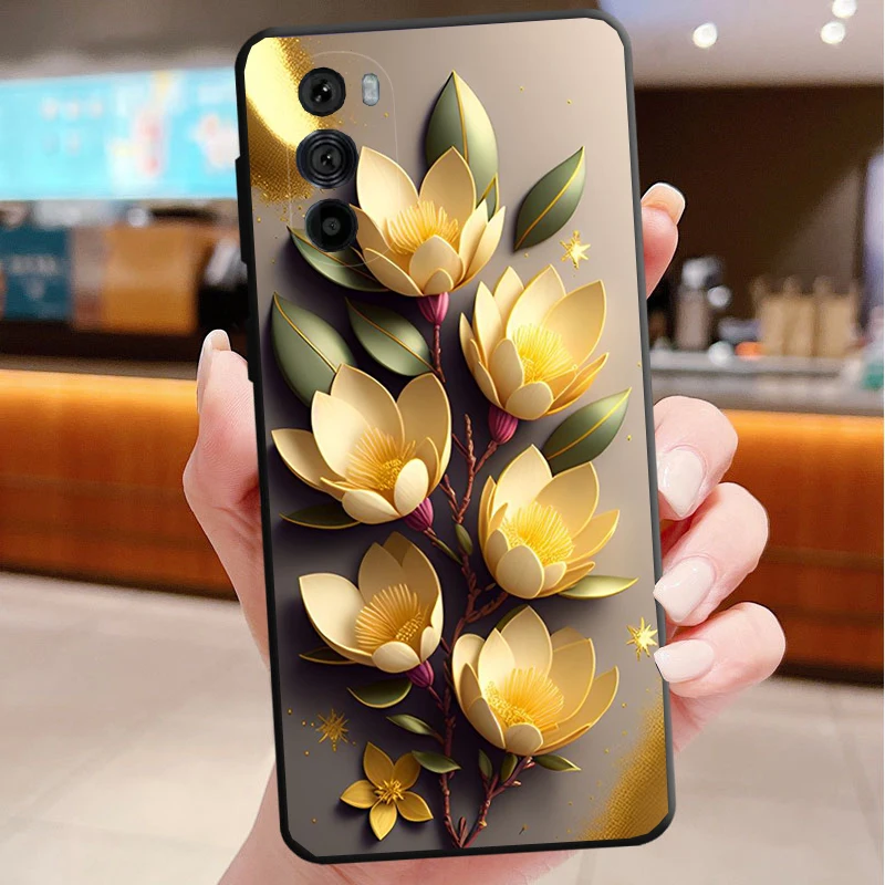 

Phone Case For Motorola Edge 50 40 Pro 60 50 40 30 Ultra Neo Fusion Moto G85 G72 G53 G54 G84 G13 G32 Flowers