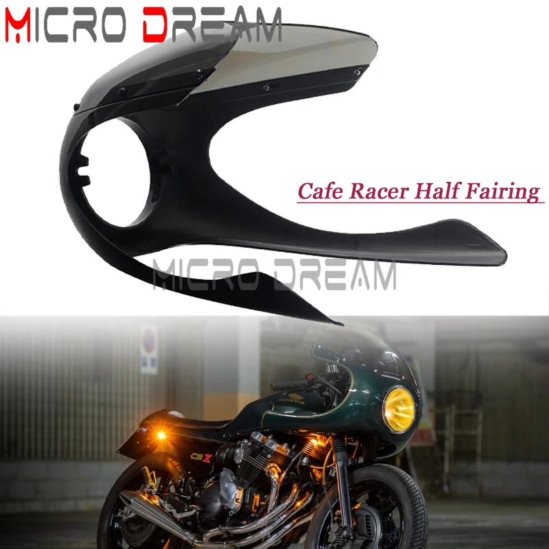 

Half Fairing Style 6-1/4" Windshield Headlight Fairing Cowl For Ducati Moto Guzzi BMW Cafe Racer Bobber Scrambler Retro Cruiser