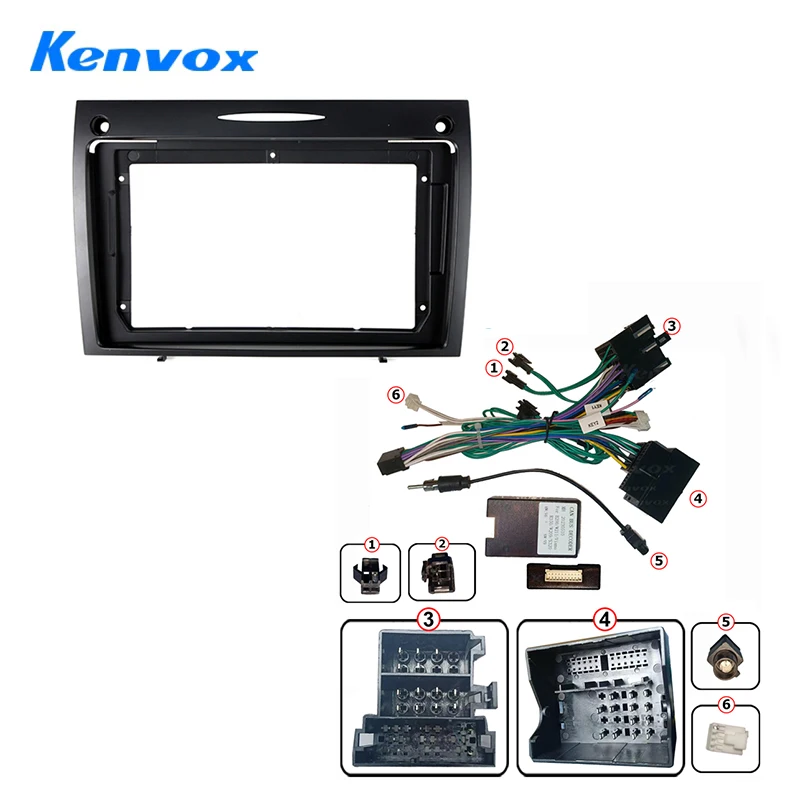 Rádio do carro para mercedes benz slk classe r171 slk200 slk280 slk300 2000-2011android 2 din estéreo montagem moldura faceplate quadro kit