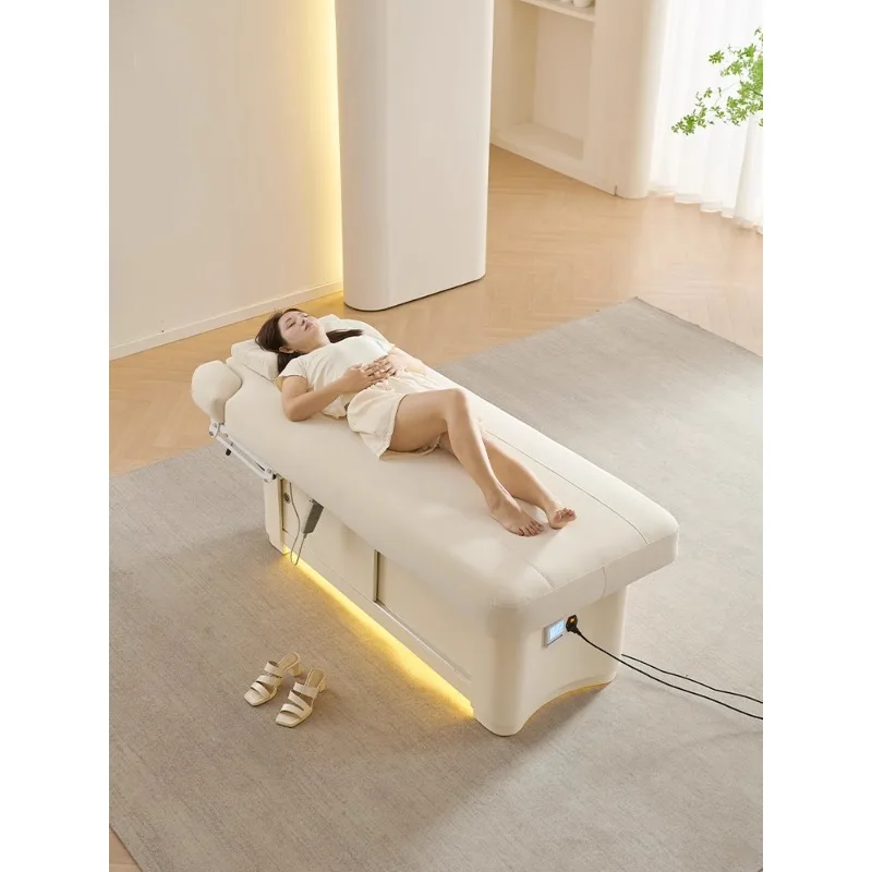 Electric beauty bed, specialized for beauty salons, eyelash and ear embroidery, electric lifting massage bed, advanced latex atm