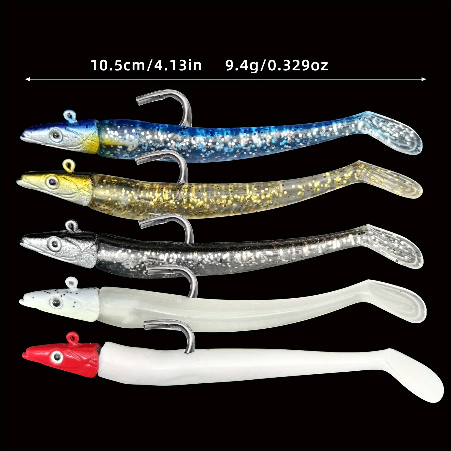 5-Piece Soft Fishing Lure Kit 6