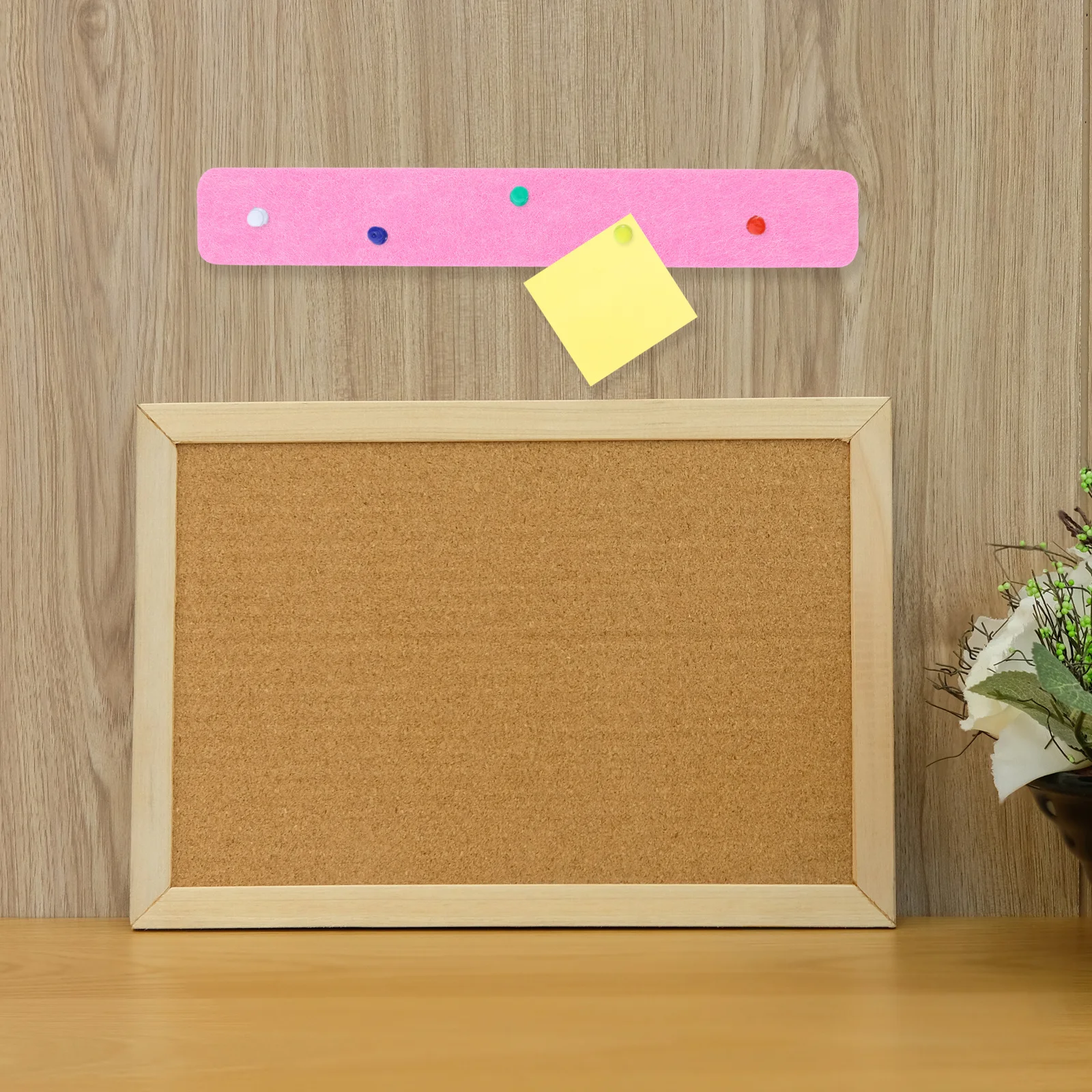 6 قطعة شرائط لوحة الإعلانات اللباد لوحات دبوس للجدران سهلة التركيب طويلة الأمد استخدام التصميم العملي شرائط مذكرة الزخرفية