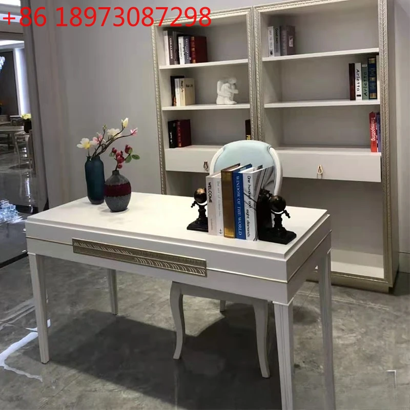 

American light luxury solid wood desk chairs modern simple desk