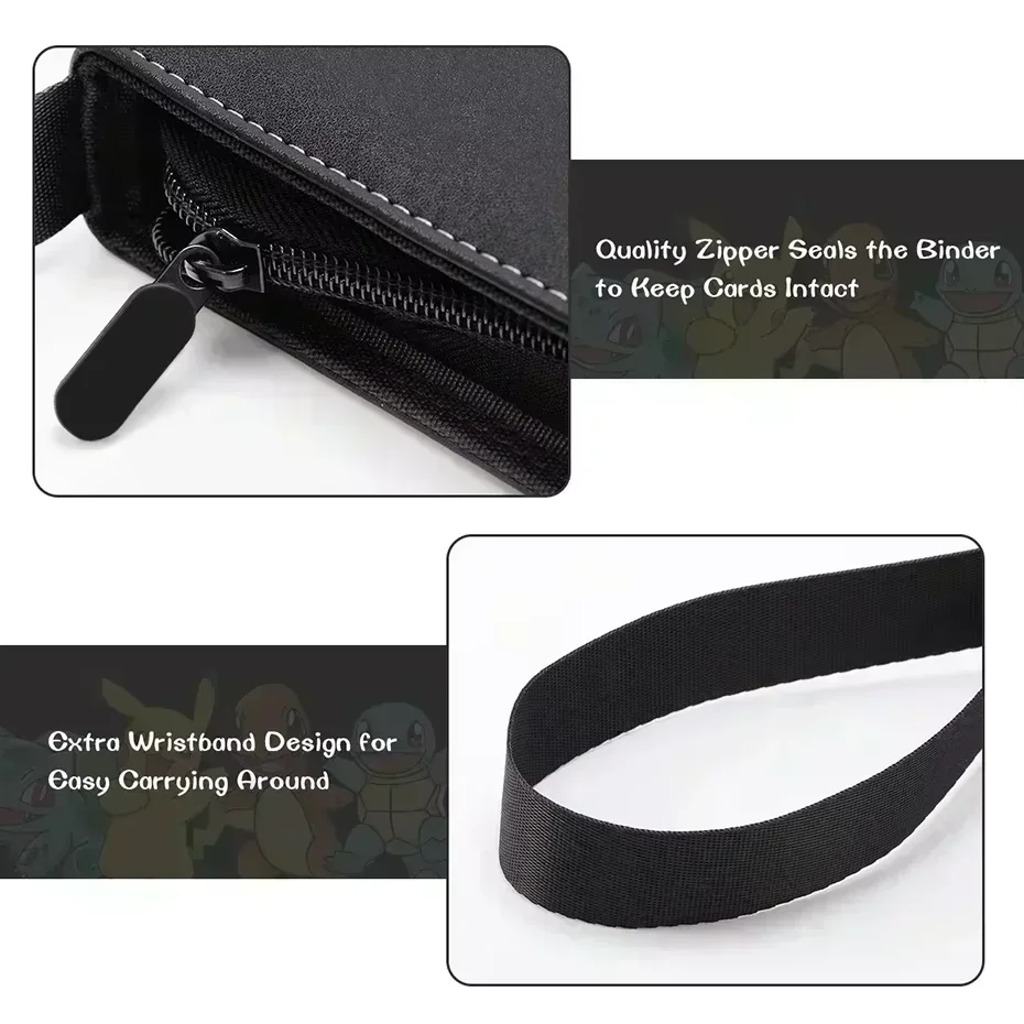 Nieuwe 400PCS PU Rits Fotoalbum Kaart Album Collectie Boek Anime Figuur Album Hobby Bestand voor Pokemones Kinderen Speelgoed geschenken op Voorraad