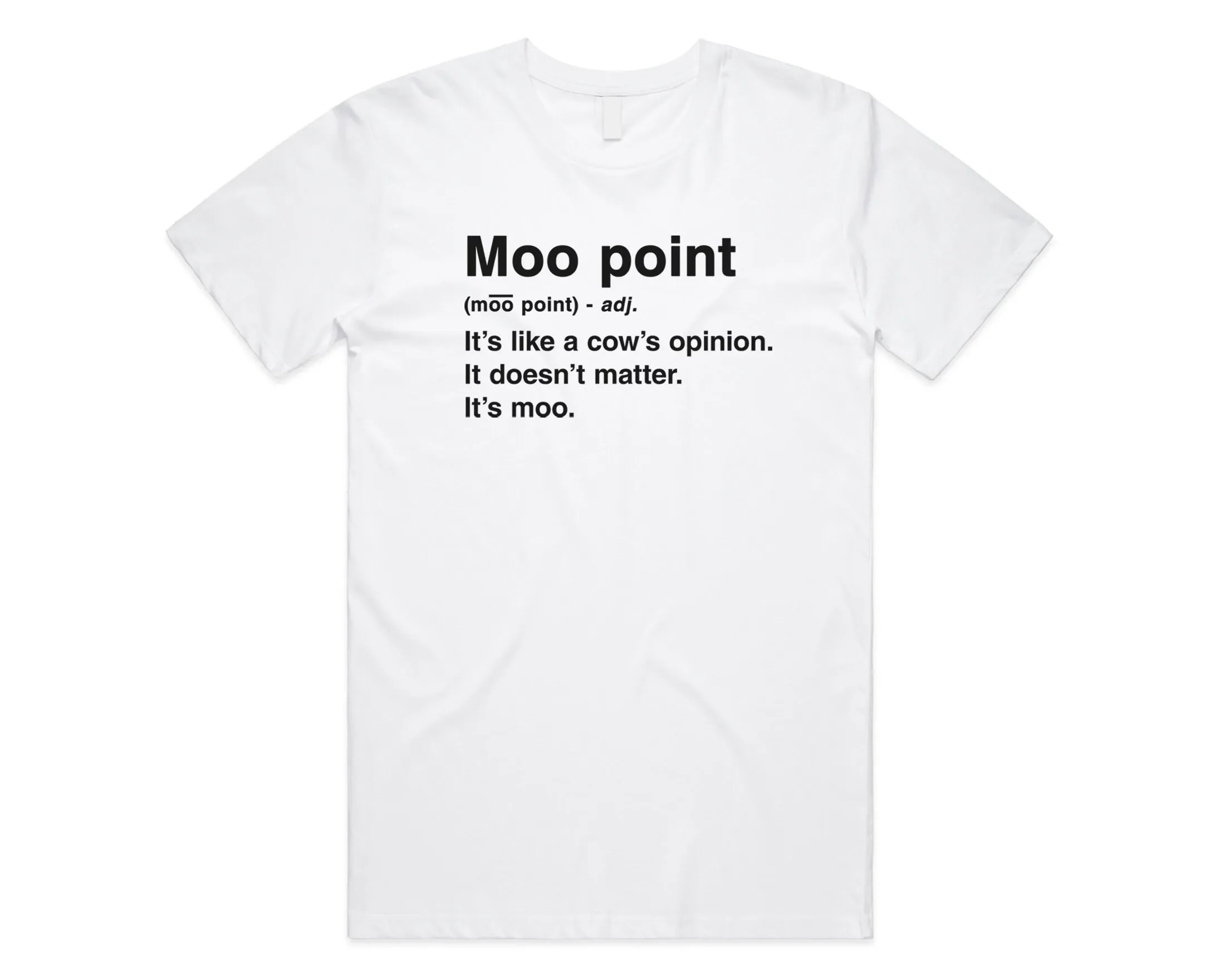 Moo Point Definition Friends T-shirt Tee Top Joey Tribbiani