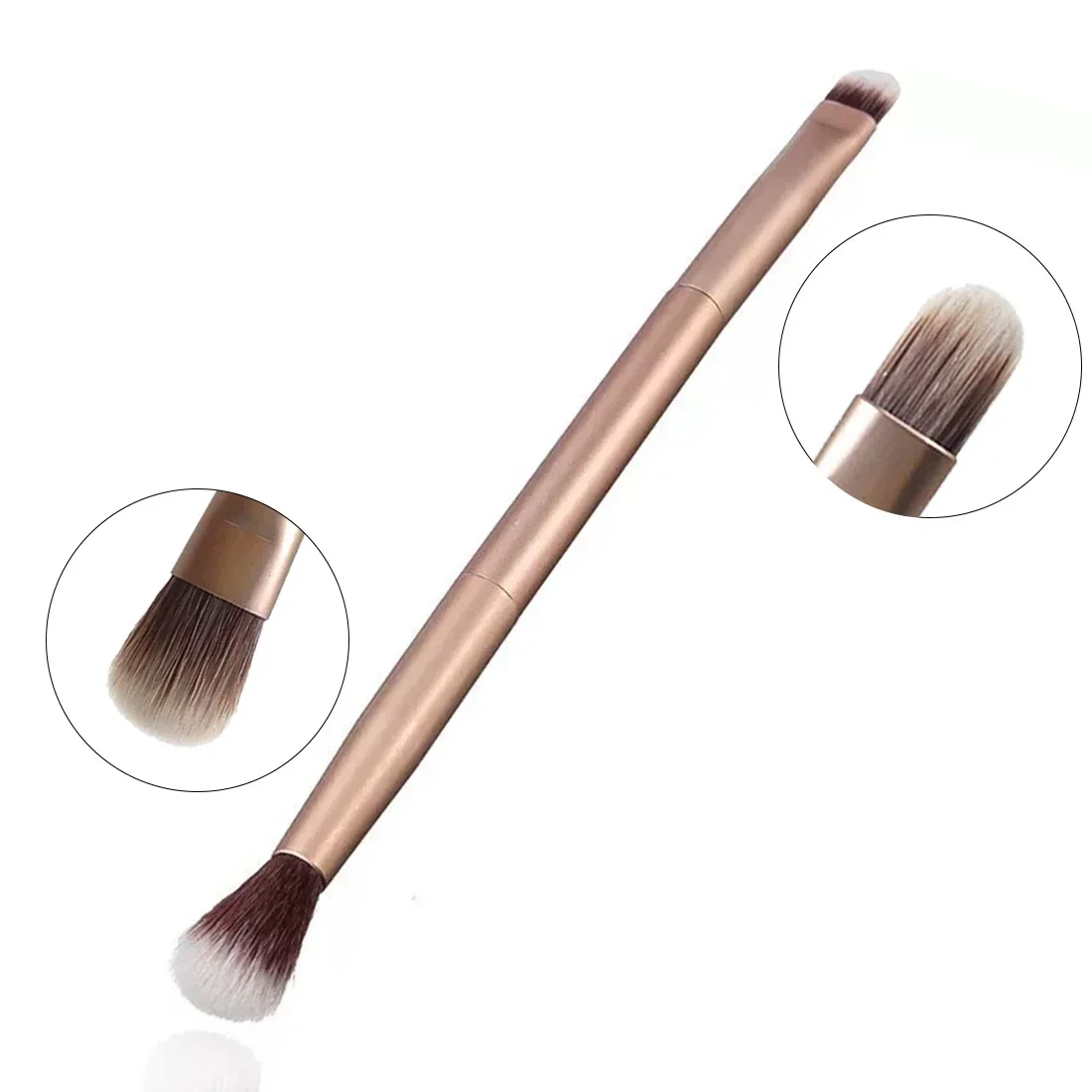 فرش مكياج ظلال عيون ذهبية أداة فرشاة تجميل متعددة الوظائف ذات نهاية مزدوجة مكياج شامبانيا ظلال عيون #4