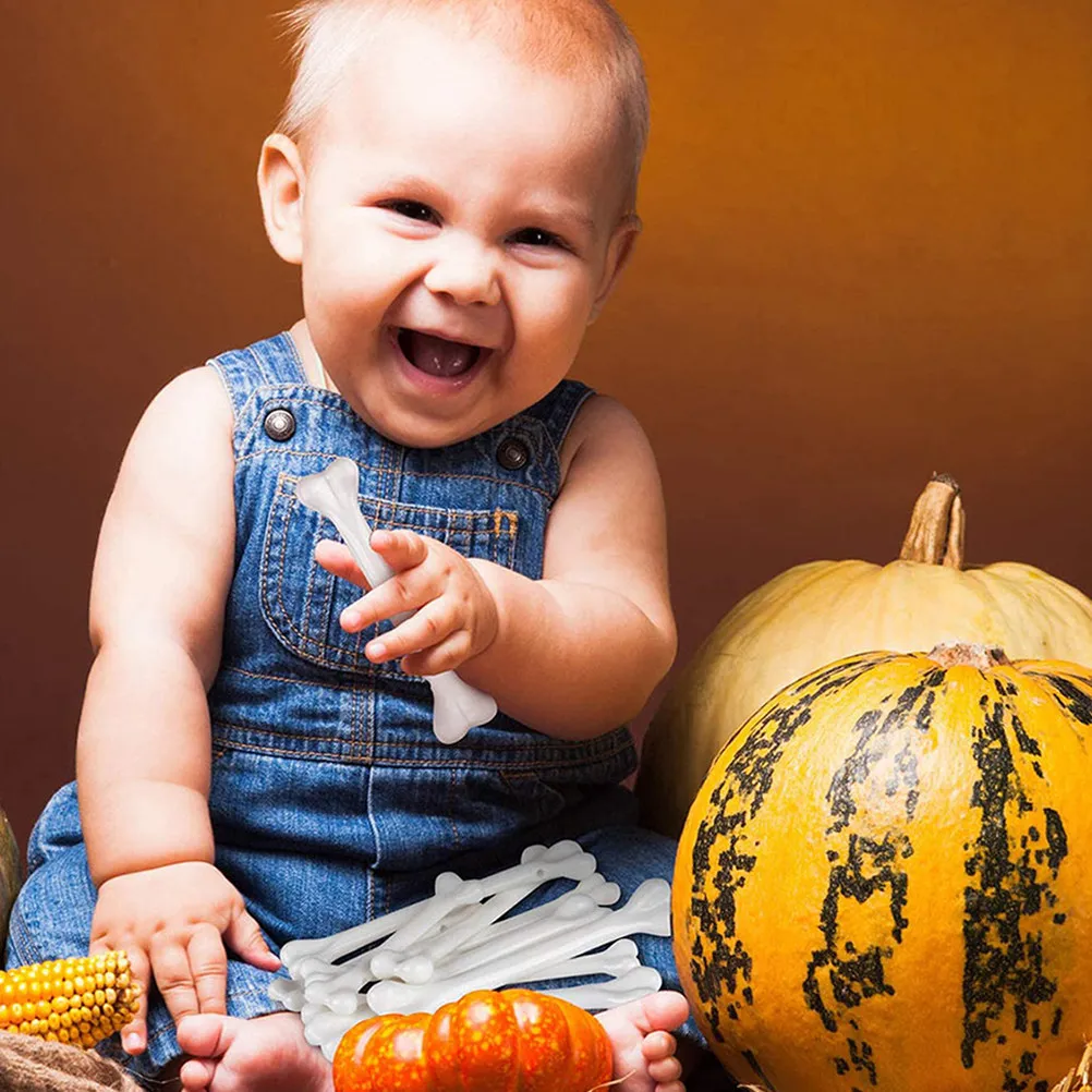 

20Pcs Artificial Bone Props Realistic Fake Human Bones Plastic Halloween Decoration Party Accessories Horror Scene