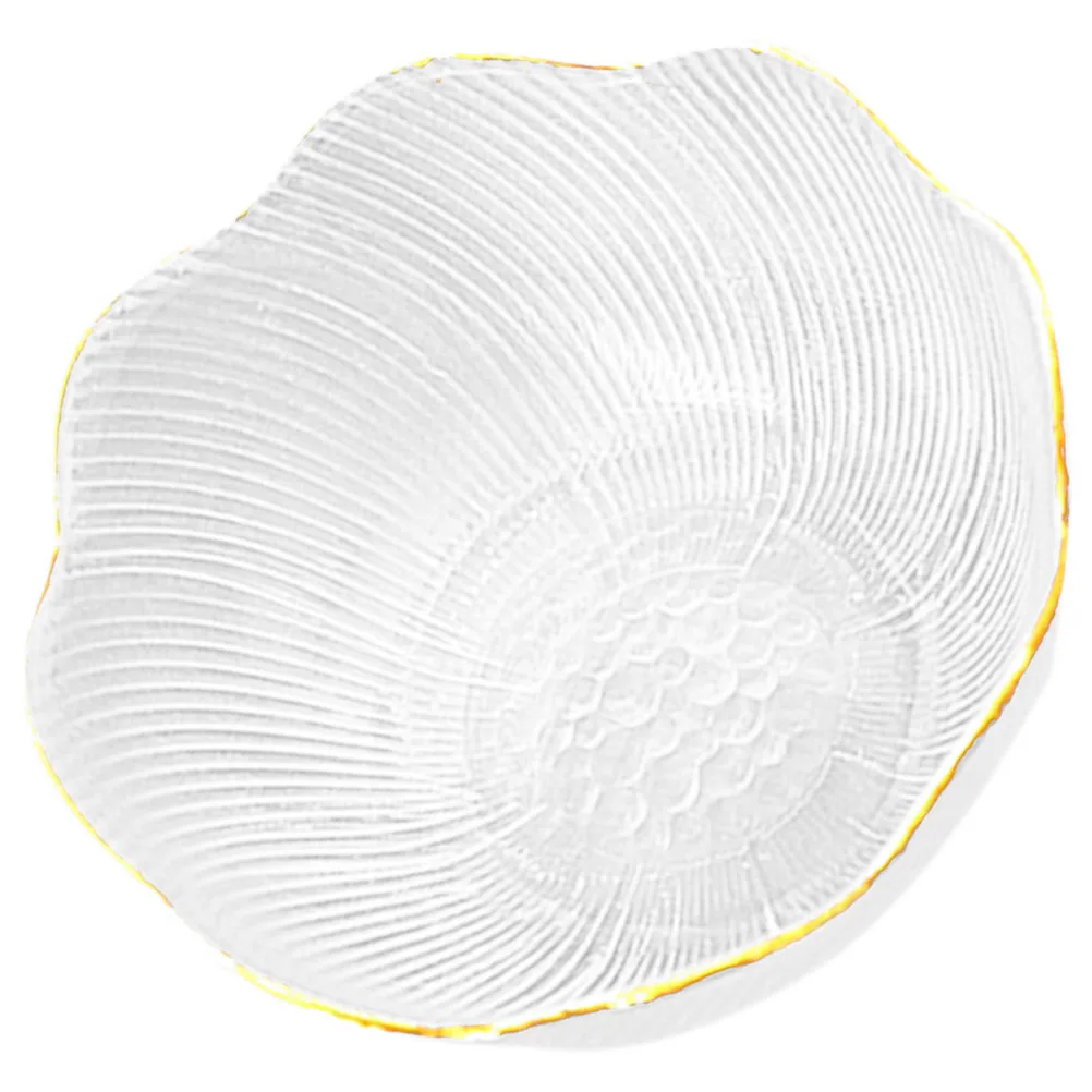 

Gold Rim Glass Bowl Clear Mixing Bowl for Kitchen Salad Rice Pasta Serving Food Prep Mixing Bowls Glass Bowls