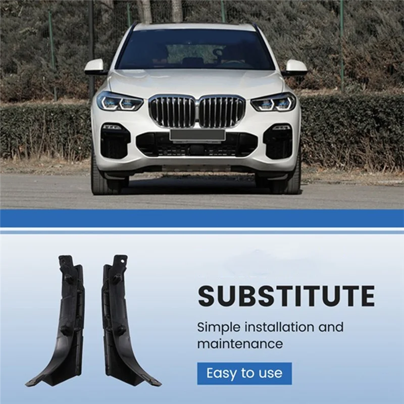 

Strict 1 Pair Front L&R Bumper Cover Bar Support Bracket Holder Guide For BMW X5 E53 2003- 2006 51117116667 51117116668