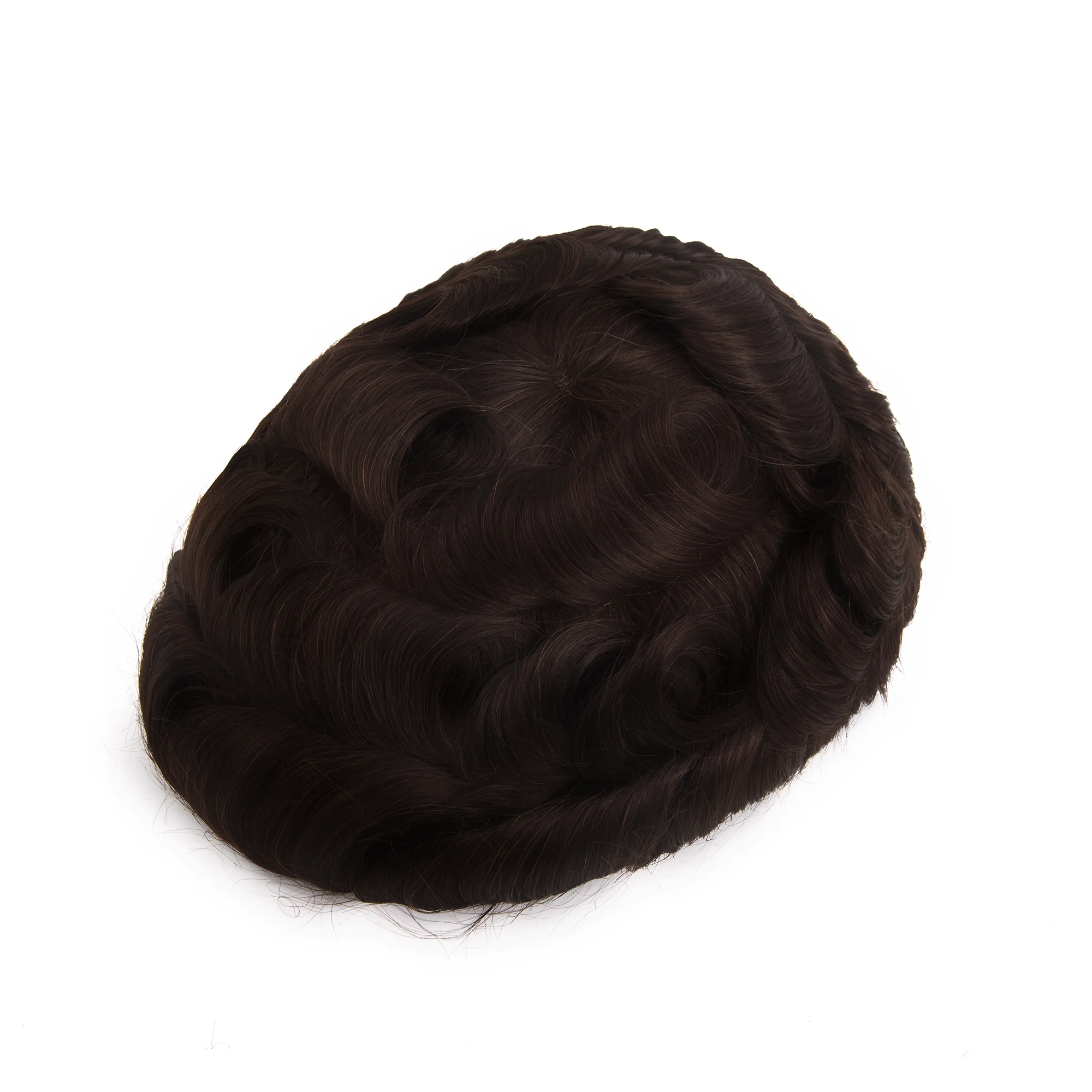 Wigs for Mens Toupee Hair Replacement System Mono Lace With Reinforce Lace Systems Size 8×10 Inch 6 Inch