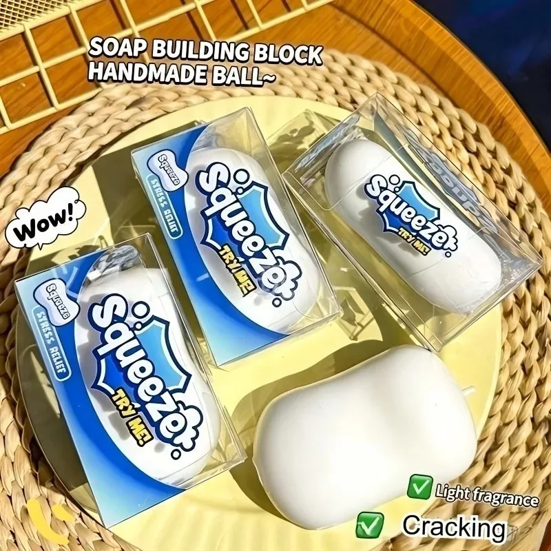 Seifenball Quetschbarer Seifen-Stressball Fidget-Spielzeug Knisternder Quetschball Runde Blöcke Gefüllt ASMR Anti-Stress-Spielzeug für Erwachsene Geschenk – Detail 5