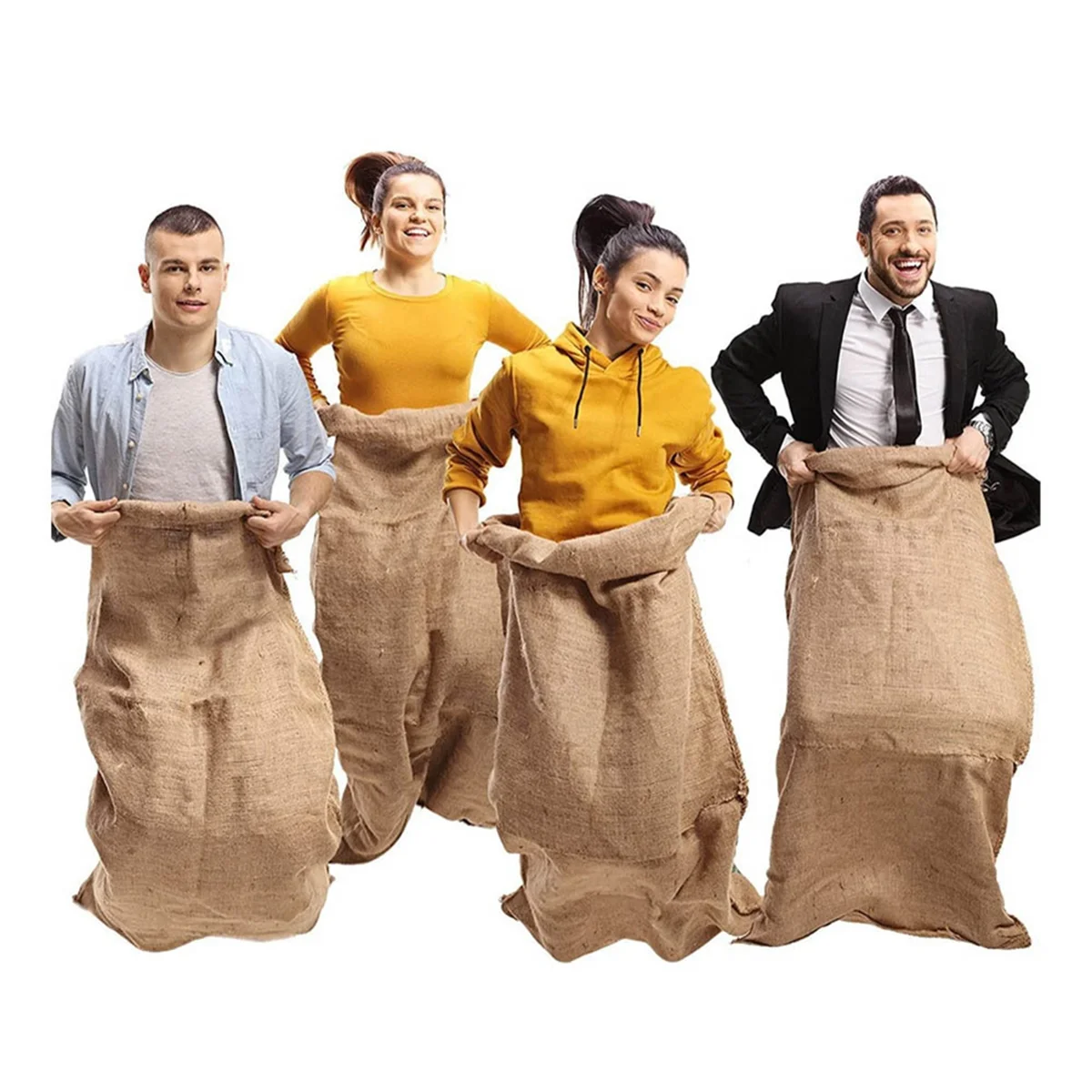 40x60CM Potato Sack Game Bag Burlap Bag Outdoor Lawn Game Kids Adults Bbq Family Party Burlap Bag