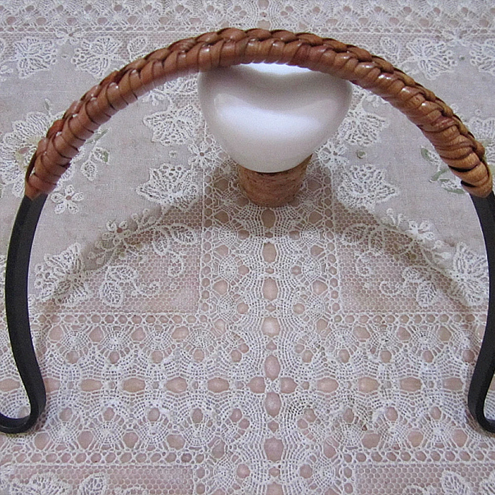 

Teapot Handle 12CM Span Iron Suede Wear Resistant Anti Scald Ergonomic Kettle Grip Daily Use Replaceable Heat Resistance