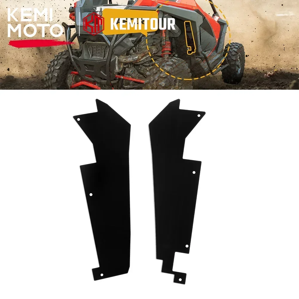 

KEMIMOTO UTV Rear Fender Flares Mud Flap Guard Compatible with Polaris RZR PRO XP XP4 2020-2025 2/4 Seats Rear Wheel Well Block