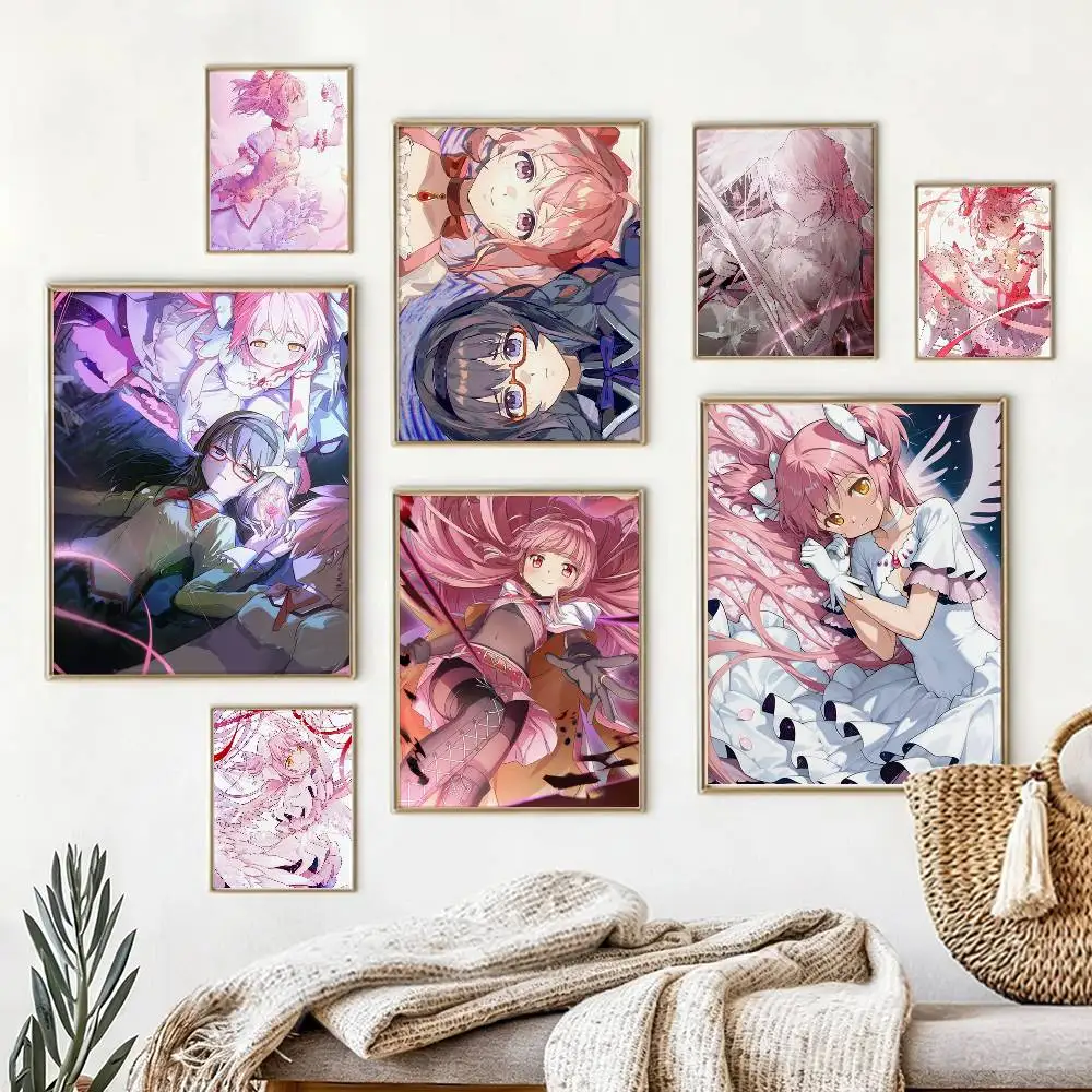 

P-Puella M-Magi Madoka M-Magica Poster High Quality Dorm Living Room Aesthetic Wall Decoration Painting Stickers Gift