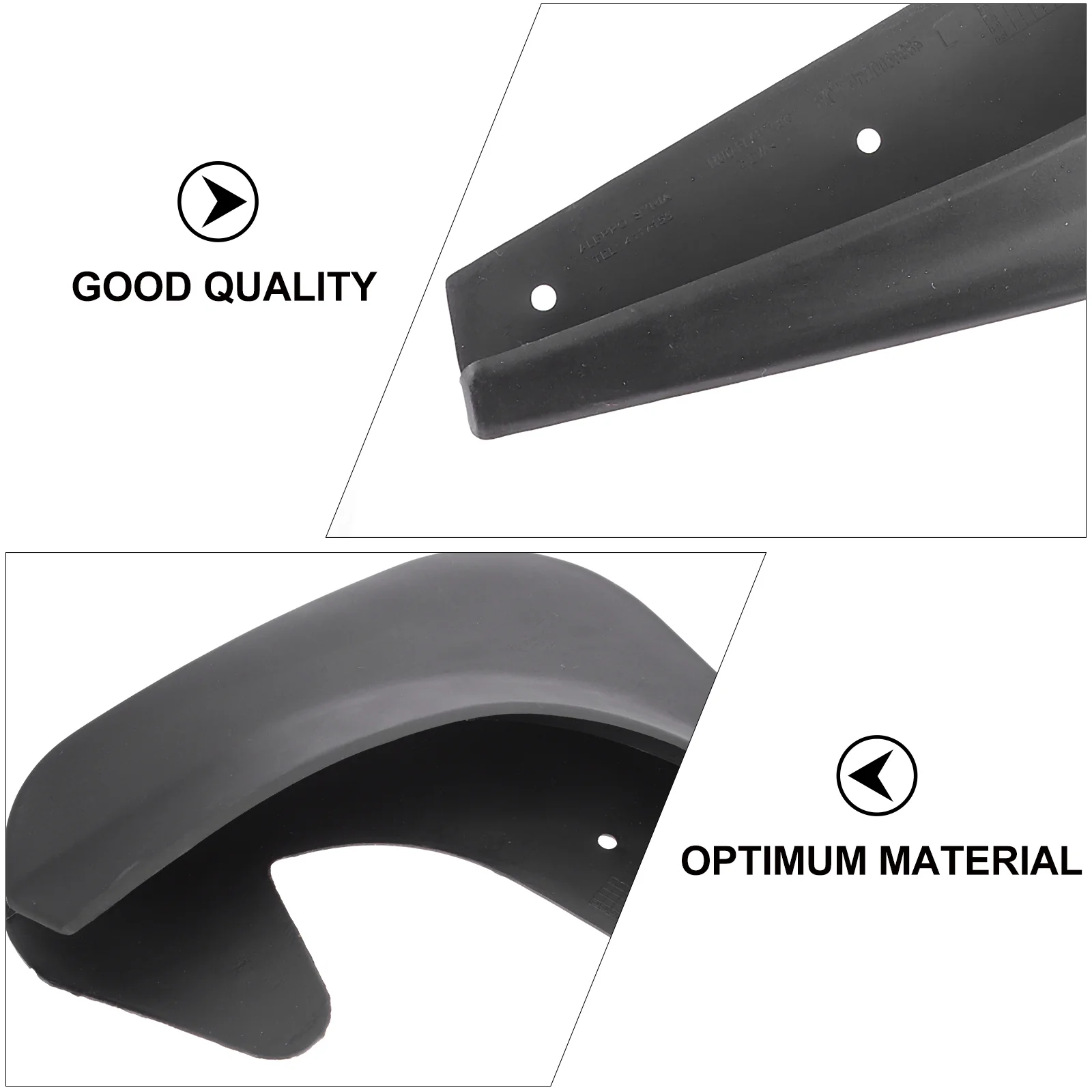 4 Pcs Wheel Plastic Mud Flaps Refit Vehicle Mudguard Car Black Protective Parts - Image 2
