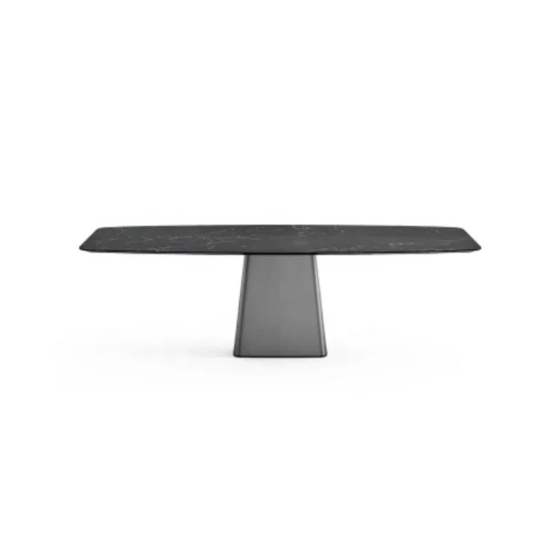 Dining Table Restaurante Dinning Table Sintered Stone Stainless Steel Modern Home Furniture Oval Marble Dining Table