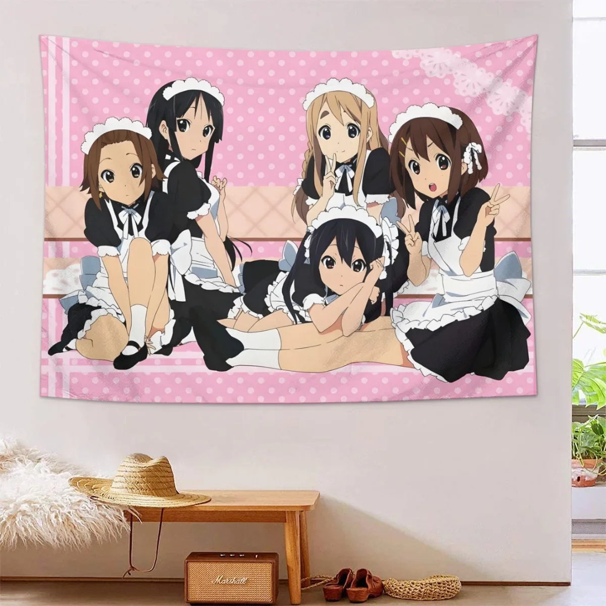 Anime Wall Hanging Tapestry Japan Kawaii New K-ON! Room Decor Aesthetic Decorative Cartoon Photo Background Cloth Table