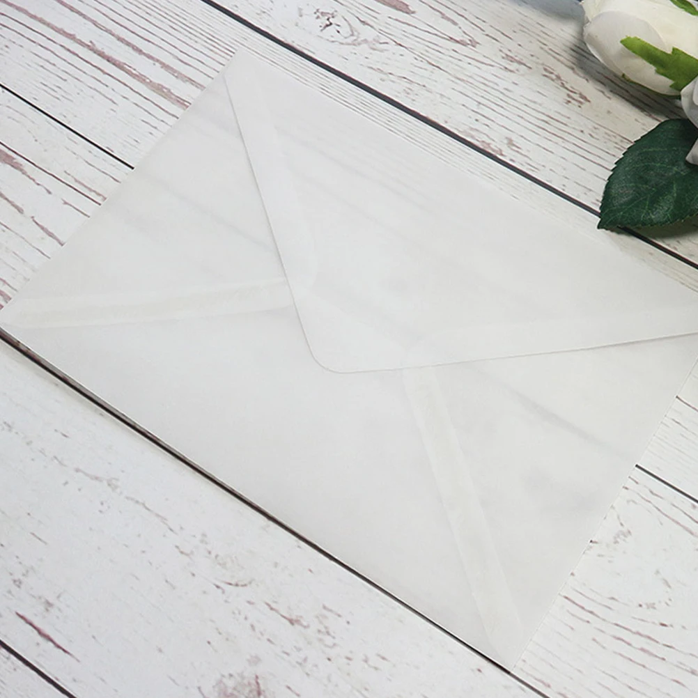 

50pcs Paper Envelopes 125x185mm Transparent Diamond Shaped Blank Envelopes for Cards Invitations Letters Photos