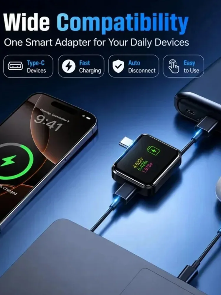 MRSVI AI Smart Auto Power-Off Ladegerät mit vollständiger Ladeerkennung und automatischer Abschaltung für iPhone und Android ﻿ Zubehör