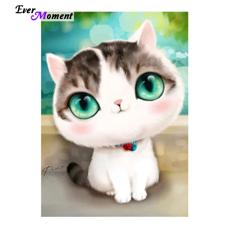 

DIY 5D алмазная живопись мозаика милый кот рукоделие подарок квадратные круглые камни смола алмазная вышивка наборы картина ASF599