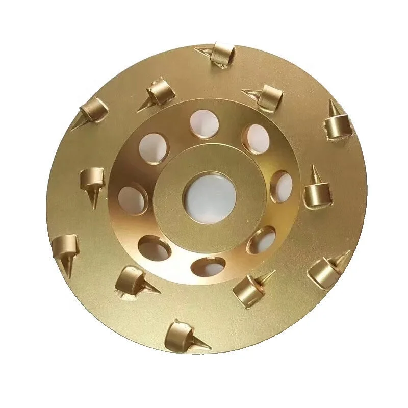 

Somebetter 7 Inch PCD Grinding Disc Plate Abrasive Diamond Grinding Cup Wheel With 24 Pieces Small PCD For Grinding Machine