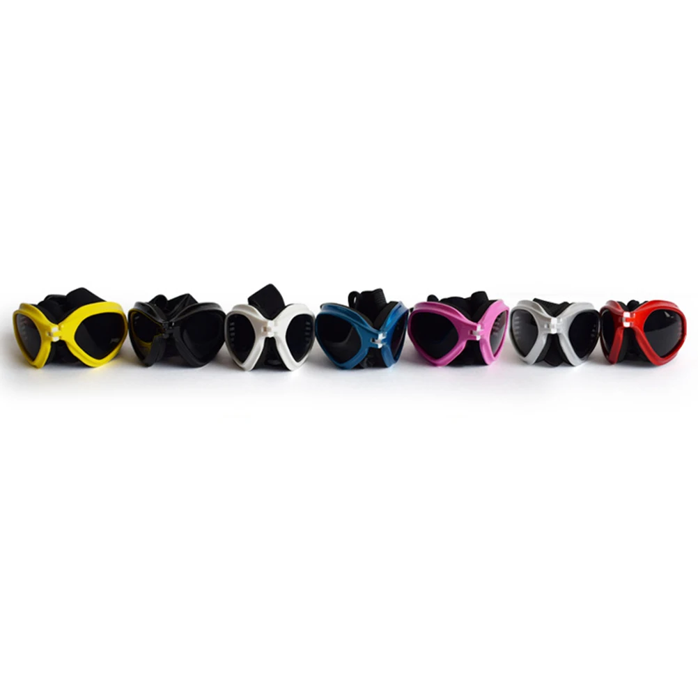 

Pet Glasses Dog Sunglasses Small Clear Triangle Fashion UV Protection Adjustable Straps Pet Goggles For Dogs Cats